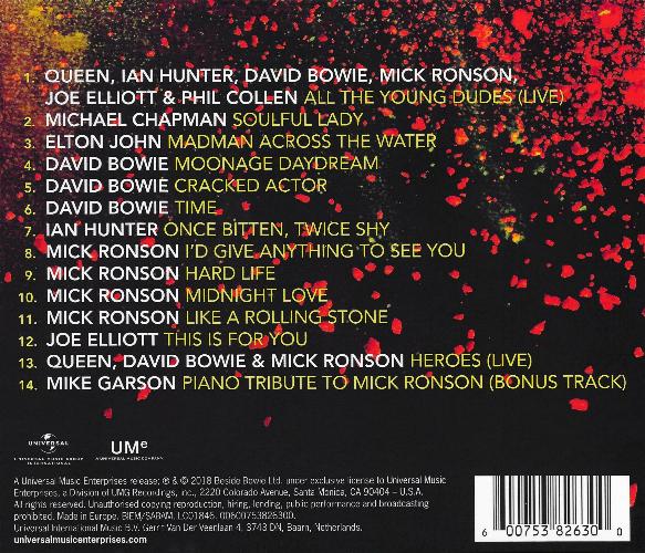 'Beside Bowie' UK CD back sleeve