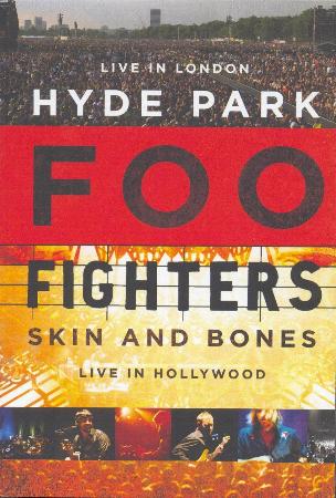 Foo Fighters 'Hyde Park - Skin & Bones' UK DVD booklet front sleeve