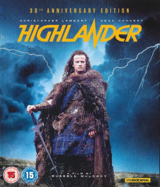 'Highlander' 30th Anniversary Blu-ray front sleeve