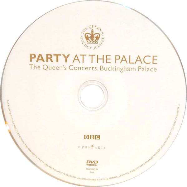 Various Artists 'Party At The Palace' UK DVD disc
