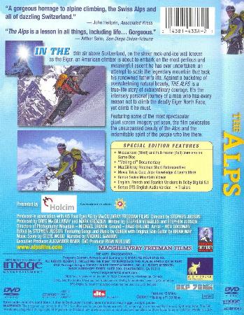 'The Alps' UK DVD back sleeve