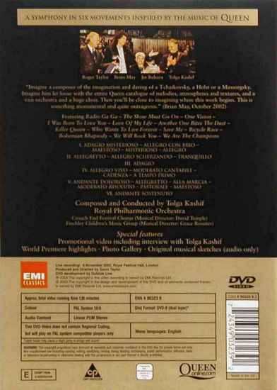 'The Queen Symphony' UK DVD back sleeve