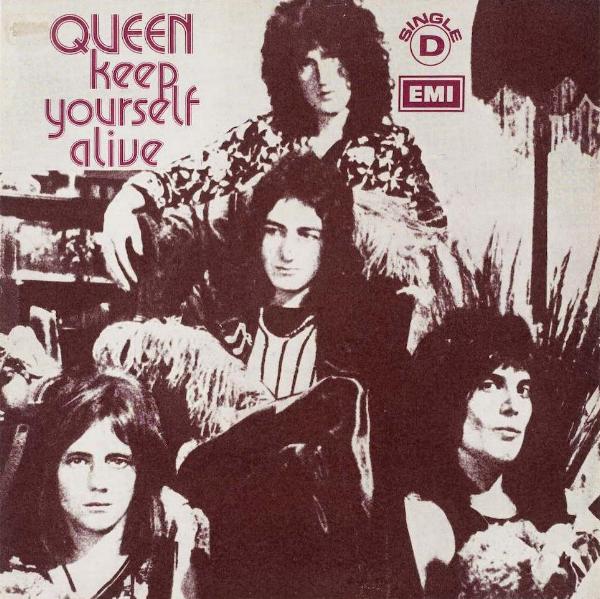 Queen 'Keep Yourself Alive' Portuguese 7" front sleeve