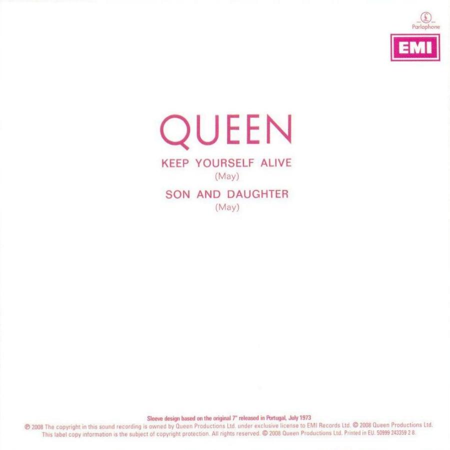 Queen 'Keep Yourself Alive' UK Singles Collection CD back sleeve