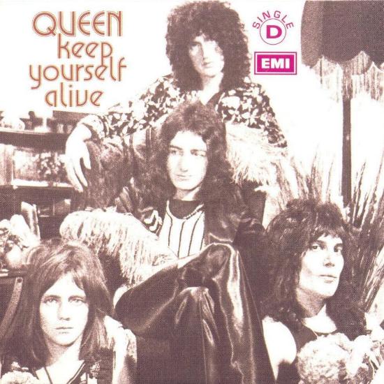 Queen 'Keep Yourself Alive' UK Singles Collection CD front sleeve