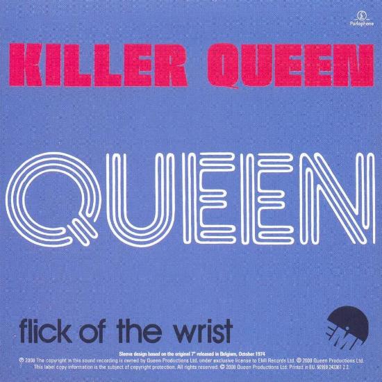 Queen 'Killer Queen' UK Singles Collection CD back sleeve