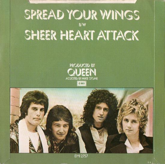 Queen 'Spread Your Wings' UK 7" back sleeve