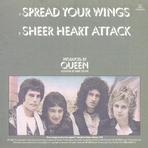 Queen 'Spread Your Wings' UK Singles Collection CD back sleeve