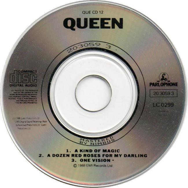 Queen 'A Kind Of Magic' UK CD disc