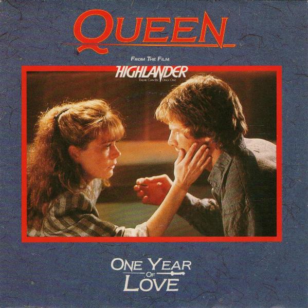 Queen 'One Year Of Love' French 7" front sleeve