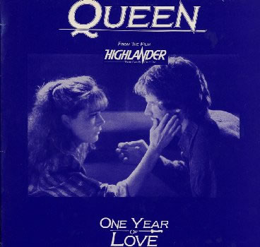 Queen 'One Year Of Love' French promo front sleeve