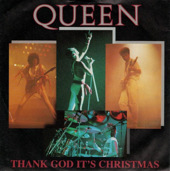 Queen 'Thank God It's Christmas' UK 7" front sleeve