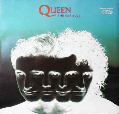 Queen 'The Miracle' UK 12" inverse sleeve front