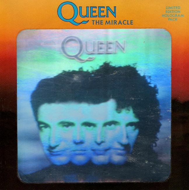 Queen 'The Miracle' UK 7" hologram front sleeve