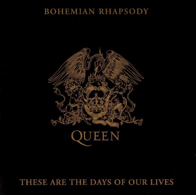Queen 'Bohemian Rhapsody' UK 7" front sleeve