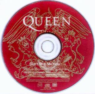 Queen 'Don't Stop Me Now' French promo CD disc