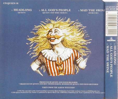 Queen 'Headlong' UK CD back sleeve
