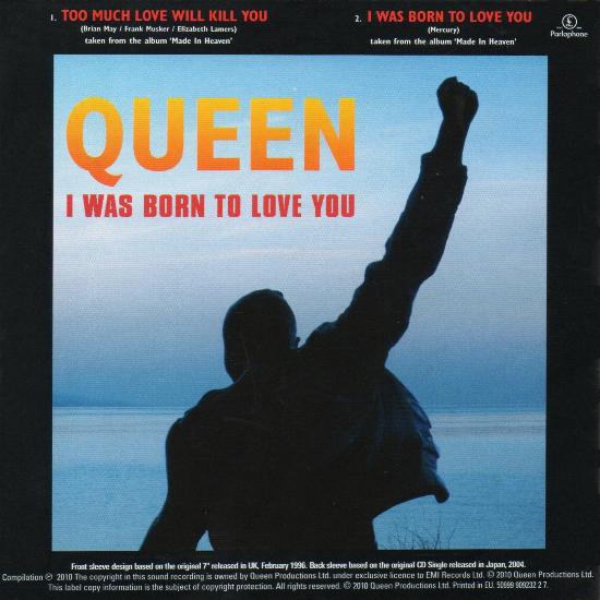 Queen 'Too Much Love Will Kill You' UK Singles Collection CD back sleeve