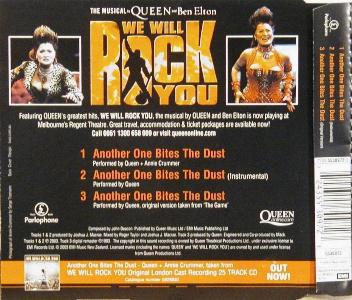 Queen + Annie Crummer 'Another One Bites The Dust' New Zealand CD back sleeve