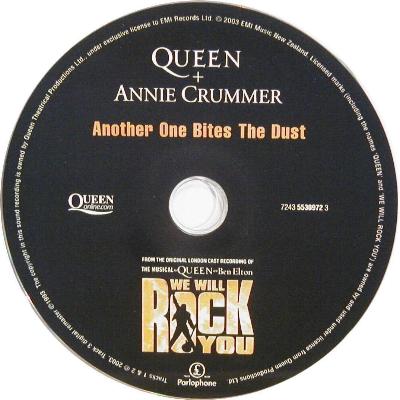Queen + Annie Crummer 'Another One Bites The Dust' New Zealand CD disc