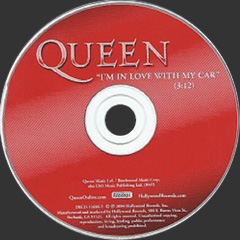 Queen 'I'm In Love With My Car' US promo CD disc