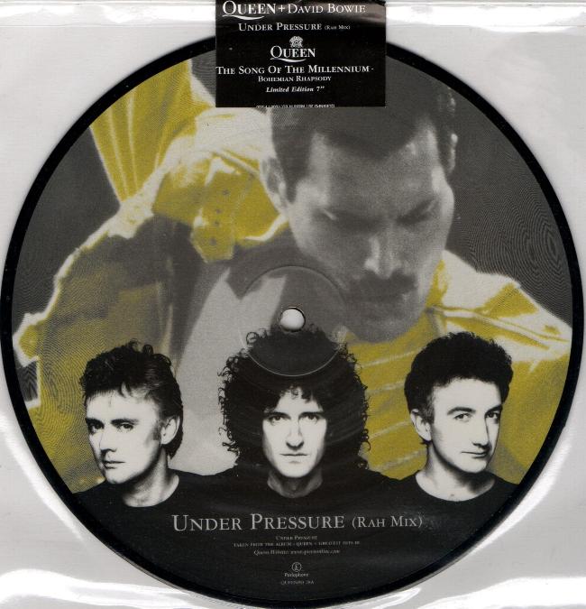 Queen 'Under Pressure' UK 7" picture disc front sleeve