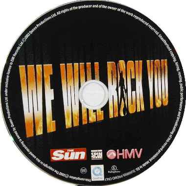 Queen 'We Will Rock You' UK 'The Sun' 2002 CD disc