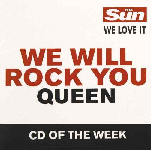 Queen 'We Will Rock You' UK 'The Sun' 2002 CD front sleeve