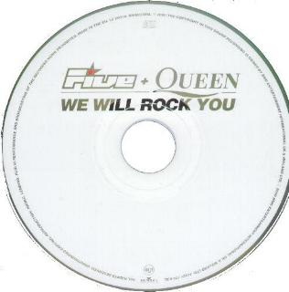 Queen + Five 'We Will Rock You' UK CD1 disc