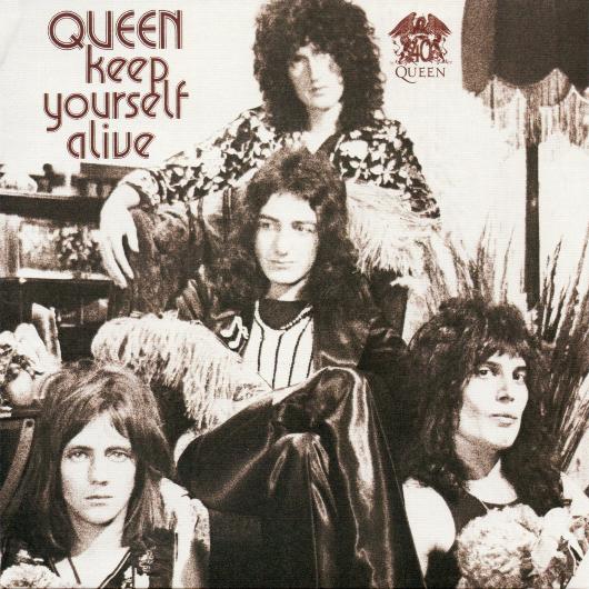 Queen 'Keep Yourself Alive' USA 7" reissue front sleeve