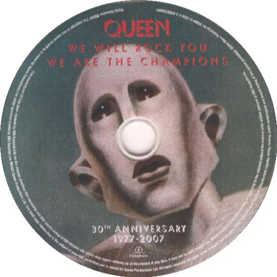 Queen 'We Are The Champions' UK promo CD disc