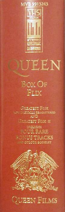 Queen 'Box Of Flix' UK VHS spine