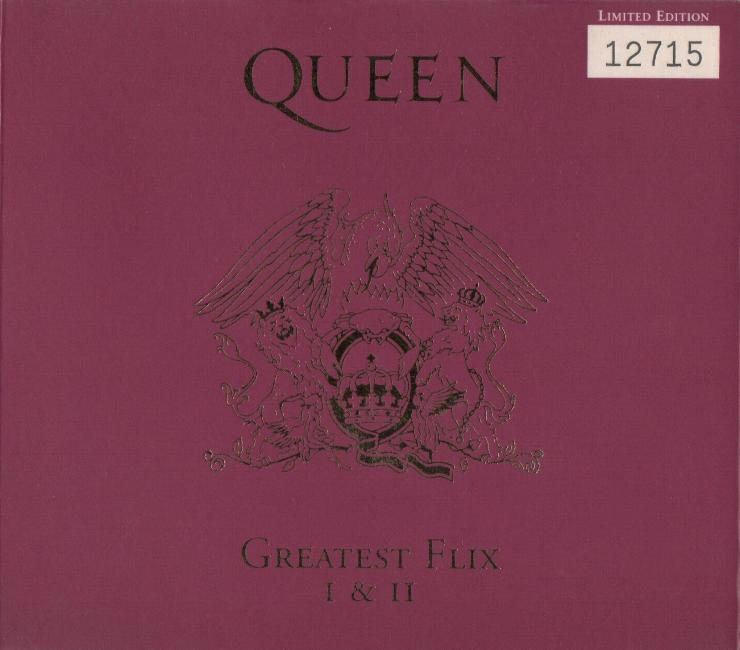 Queen 'Greatest Flix I & II' UK DVD front sleeve