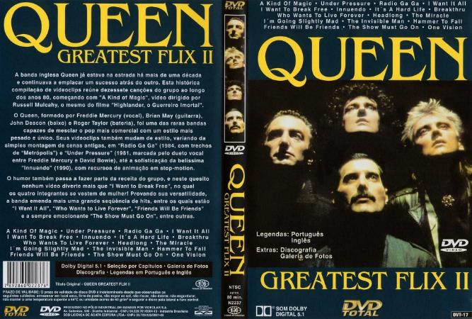 Queen 'Greatest Flix II' Brazil DVD sleeve