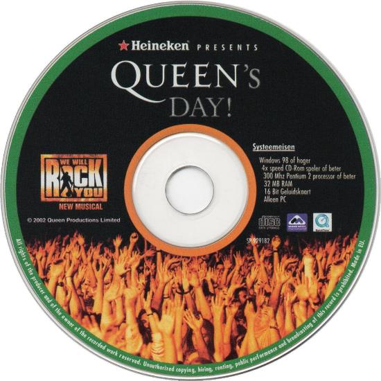 Queen 'Heineken Queen's Day' Dutch CD-Rom disc