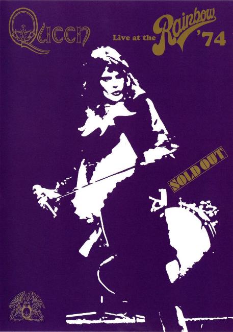 Queen 'Live At The Rainbow '74' DVD front sleeve