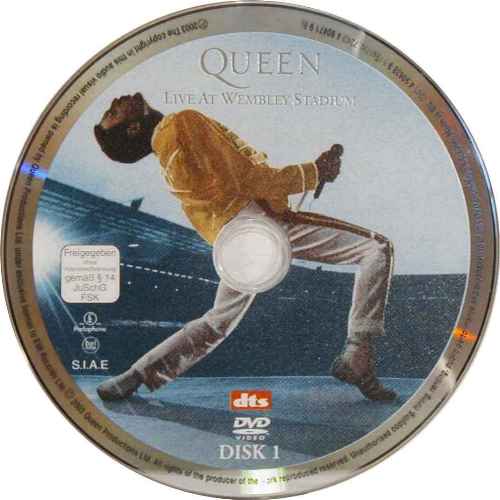 Queen 'Live At Wembley Stadium' UK DVD disc 1