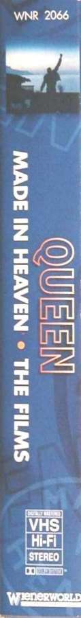 Queen 'Made In Heaven - The Films' UK VHS spine