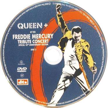 Queen 'The Freddie Mercury Tribute Concert' UK 2002 reissue DVD disc 2