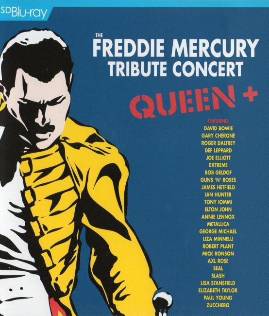 Queen 'The Freddie Mercury Tribute Concert' UK 2013 reissue Blu-ray front sleeve