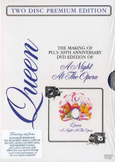 Queen 'The Making Of A Night At The Opera' UK double DVD slipcase front sleeve with sticker