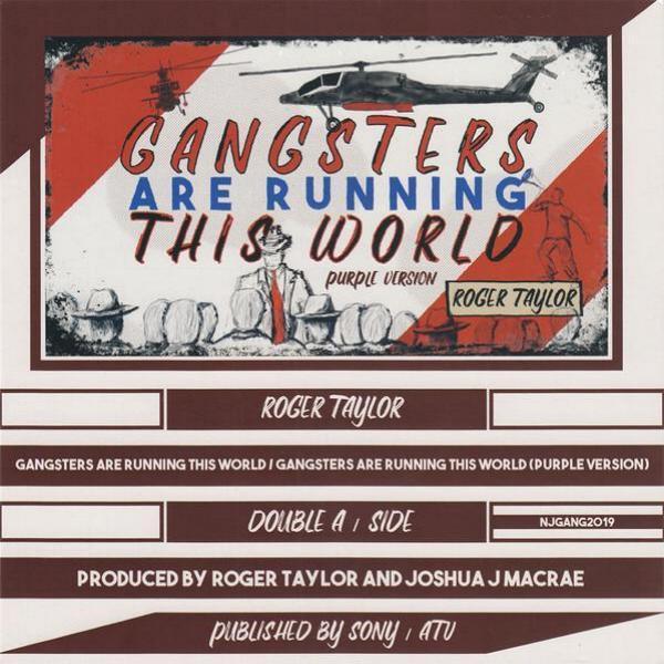 Roger Taylor 'Gangsters Are Running This World' 7" back sleeve