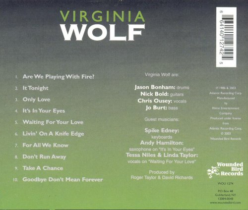 Virginia Wolf 'Virginia Wolf' UK CD back sleeve