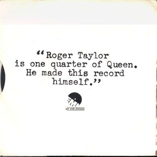 Roger Taylor 'I Wanna Testify' Belgian 7" back sleeve