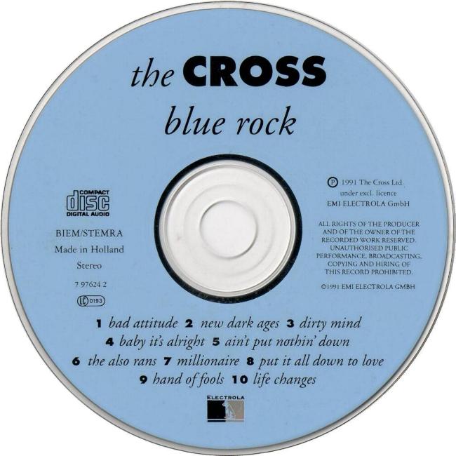 The Cross 'Blue Rock' German CD disc