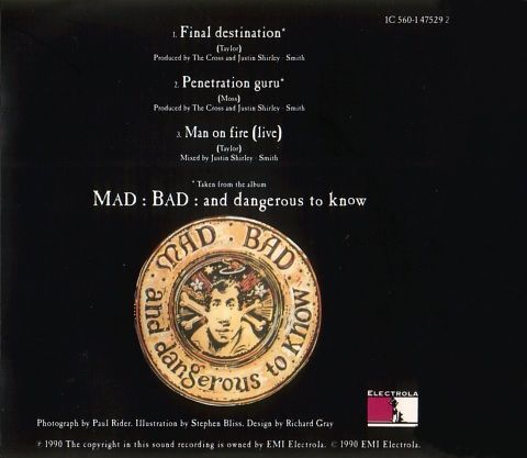 The Cross 'Final Destination' German CD back sleeve